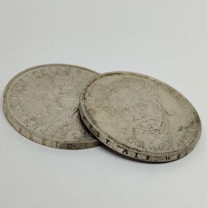 1988 and 1989 10 Mark German Coins #C0002