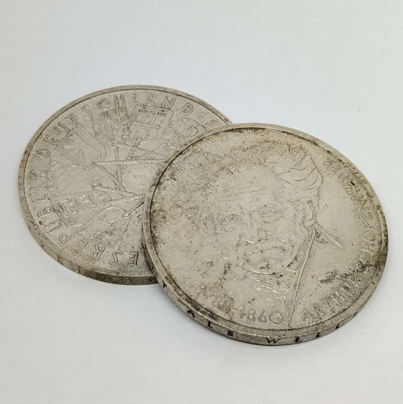 1988 and 1989 10 Mark German Coins #C0002