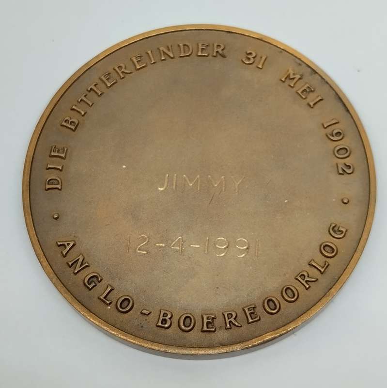 1902 Anglo-Boer Oorlog Medal `Die Bitter Einde` #M0008