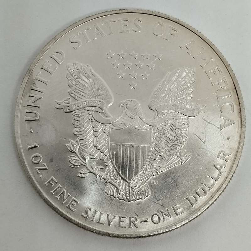 2000 1oz Fine Silver American Eagle with Enamel Detailing #C0008