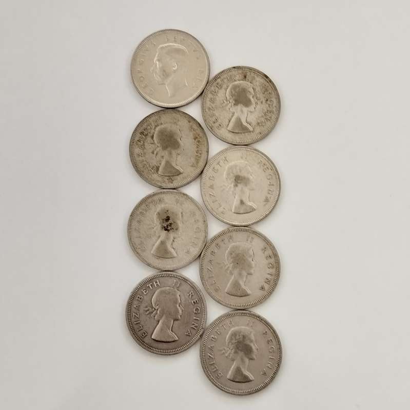 Set 1952 - 1959 2 Shilling (8 Coins) #C0015