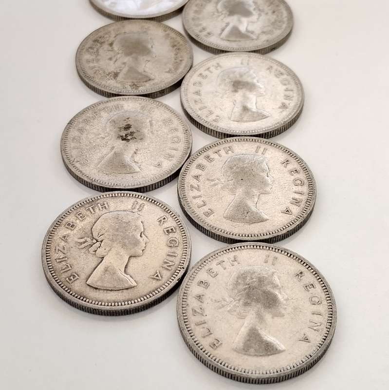 Set 1952 - 1959 2 Shilling (8 Coins) #C0015
