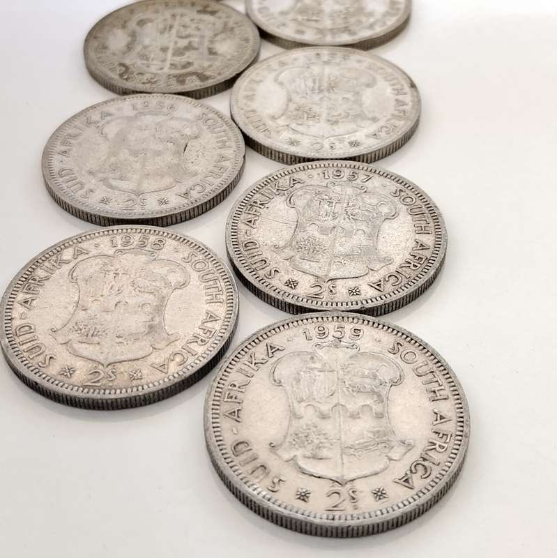 Set 1952 - 1959 2 Shilling (8 Coins) #C0015
