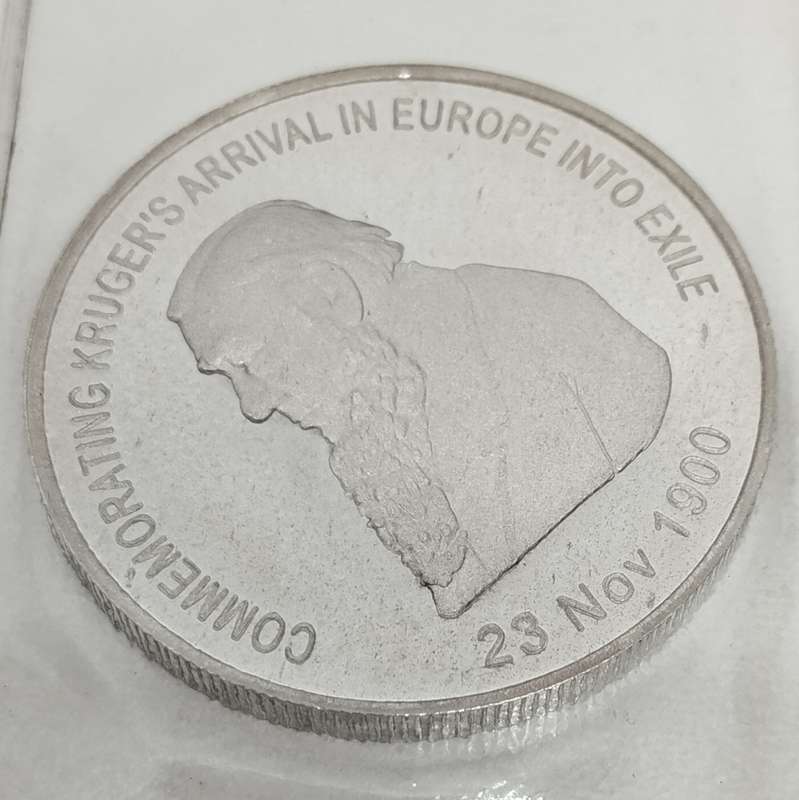 Paul Kruger Departure to Exile Commemorative 1oz Silver Medallion #C0017