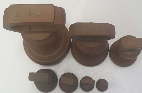 7 piece vintage brass bell weights