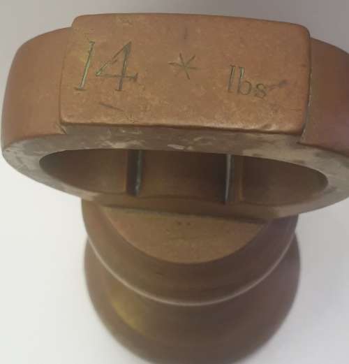 14 LB Vintage brass bell weight +7LB and 4LB Weight.
