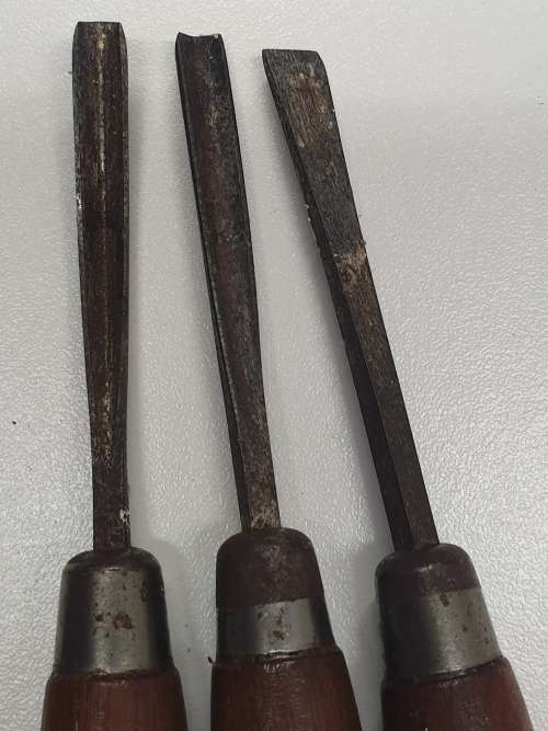 Set of 6 Marples carving chisels. 152mm
