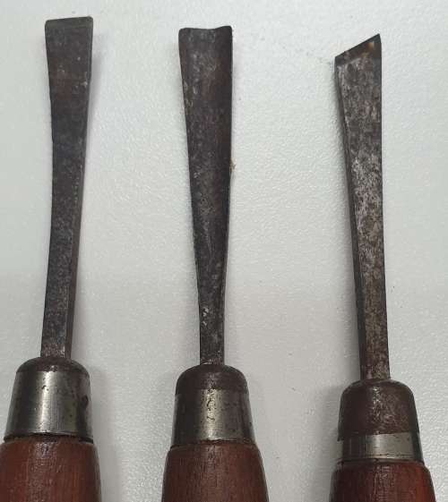 Set of 6 Marples carving chisels. 152mm
