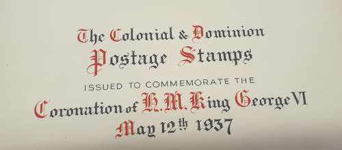 1937 Coronation stamp album + stamps.