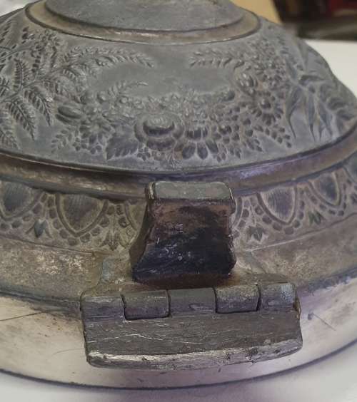 1868 Meriden B Company Victorian silver plated water pitcher.