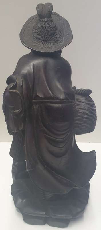 Antique Hand crafted wooden Chinese Fisherman