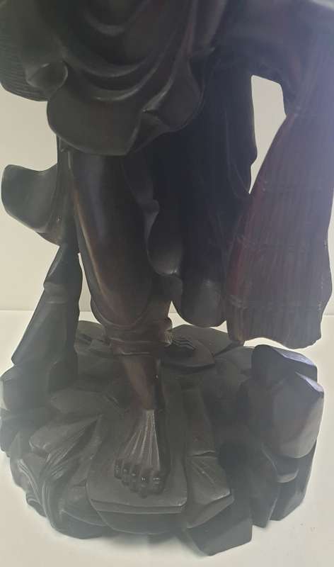 Antique Hand crafted wooden Chinese Fisherman