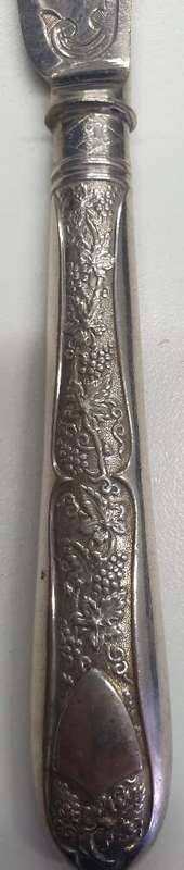 1877 John Sanderson and Son Silverplated 24 piece Fish knife and fork set.