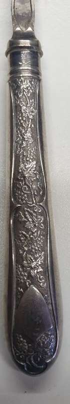 1877 John Sanderson and Son Silverplated 24 piece Fish knife and fork set.