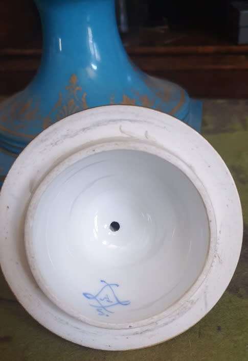 Antique French Sevres ` Style ` Urn. ( Picking Cherries ) 21` Tall FOR THE STATELY HOME