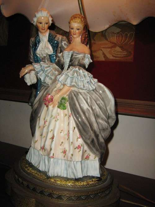 Signed Carlo Mollica Hand Painted  Figurine Lamp. 1930`S ***REDUCED***