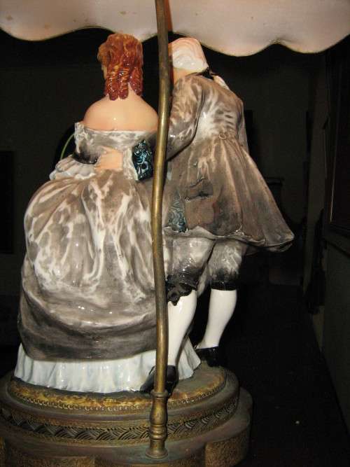 Signed Carlo Mollica Hand Painted  Figurine Lamp. 1930`S ***REDUCED***