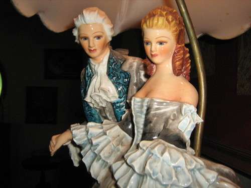 Signed Carlo Mollica Hand Painted  Figurine Lamp. 1930`S ***REDUCED***