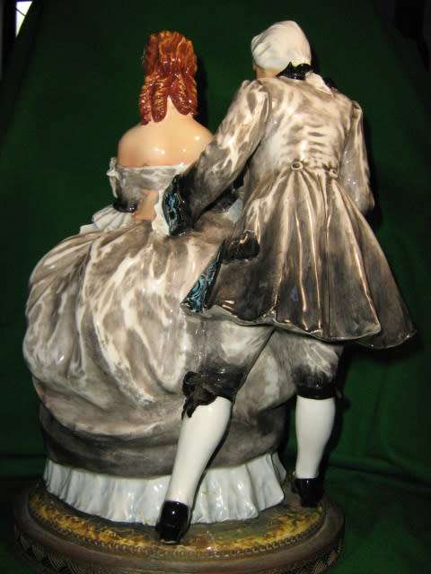Signed Carlo Mollica Hand Painted  Figurine Lamp. 1930`S ***REDUCED***