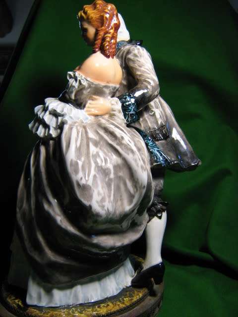 Signed Carlo Mollica Hand Painted  Figurine Lamp. 1930`S ***REDUCED***