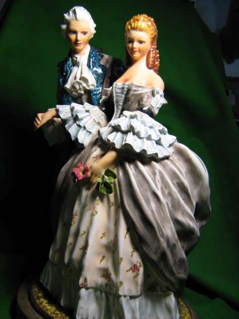 Signed Carlo Mollica Hand Painted  Figurine Lamp. 1930`S ***REDUCED***
