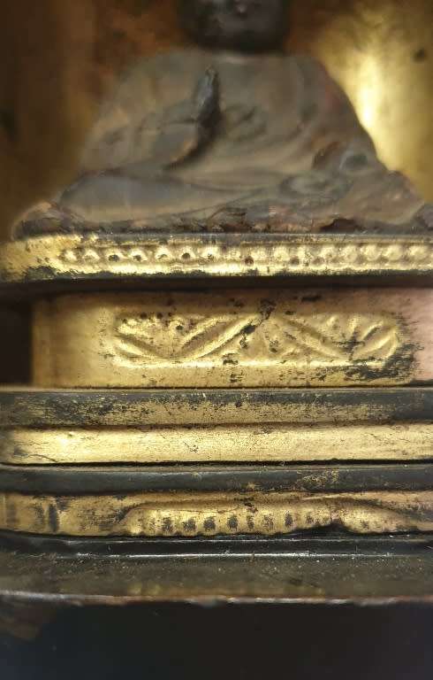 Antique Edo period Japanese wood carved Zushi fine traveling shrine