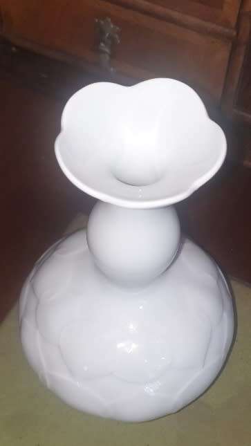 Meissen Lotus White Vase. Zeptner Design