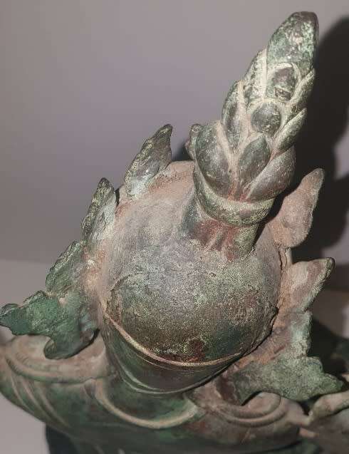 Nepal Bronze Tara Statue with Green Patina