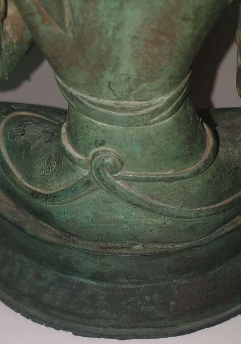 Nepal Bronze Tara Statue with Green Patina