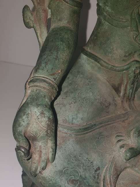 Nepal Bronze Tara Statue with Green Patina