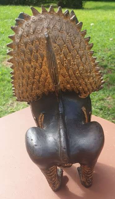 Vintage Burmese Bronze Figurine of Singha Foo Dog.