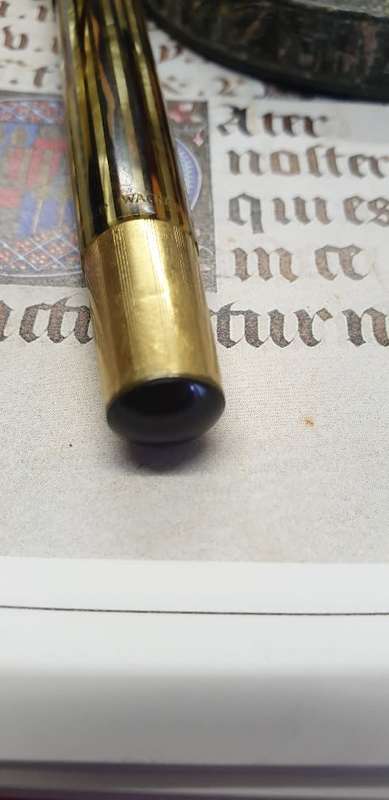 BEAUTIFUL 1955 GUNTHER WAGNER PELIKAN 500. COLORS ARE AMAZING. 14CT GOLD NIB