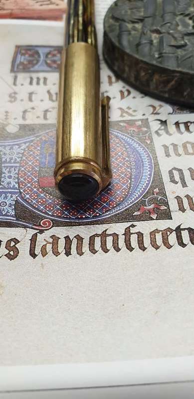 BEAUTIFUL 1955 GUNTHER WAGNER PELIKAN 500. COLORS ARE AMAZING. 14CT GOLD NIB