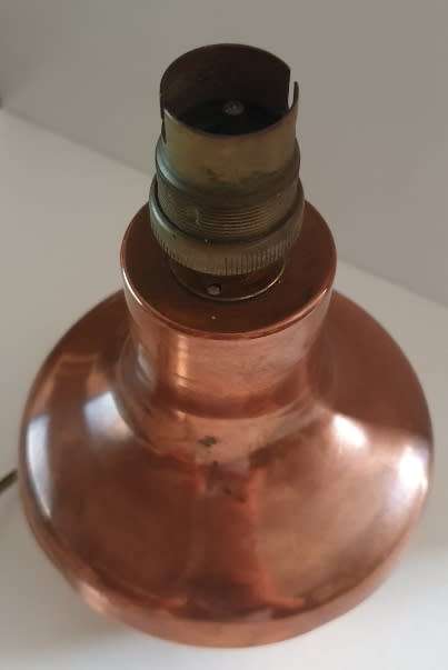 Vintage Rhodesian Sable Copperware Lamp.  ( Working )