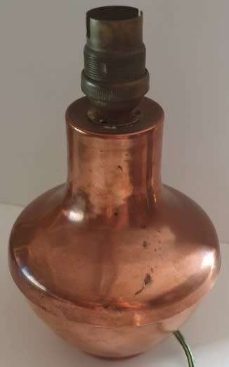 Vintage Rhodesian Sable Copperware Lamp.  ( Working )