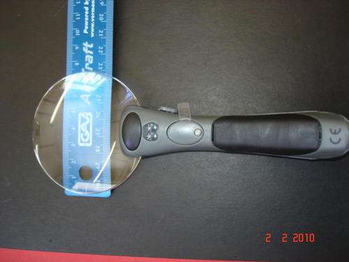 RIMLESS LED HAND HELD MAGNIFIER 2.5X