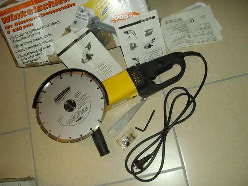 German Angle Grinder 230mm + Diamond Blade + extra carbon brushes