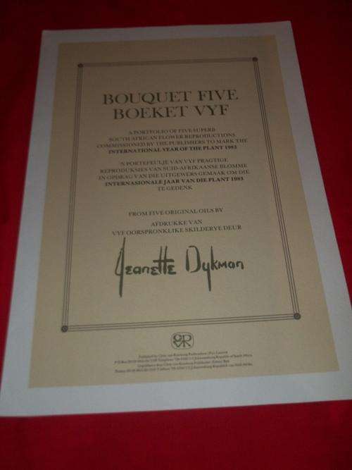 FIVE REPRODUCTIONS OF JEANETTE DYKMAN ( PRINTS)