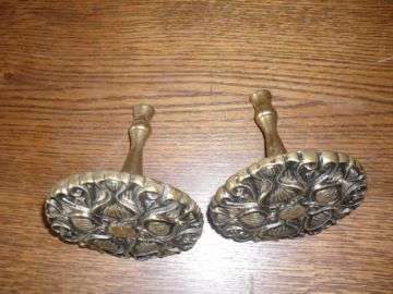 2 X LARGE COPPER DOOR HANDLES