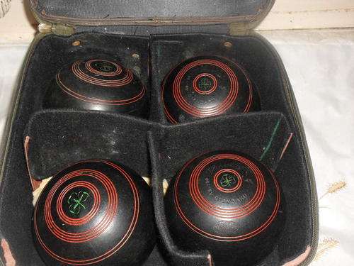 LOVELY OLD BOWLING BALLS IN BAG