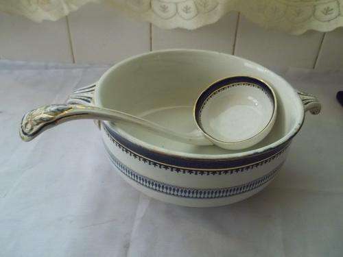 JUST A STUNNING BOOTHS SOUP BOWL AND LADLE