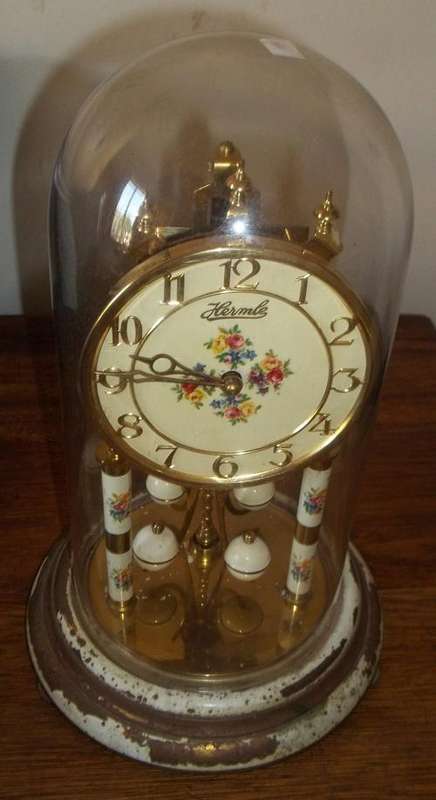 LARGE ANTIQUE HERMLE DOME CLOCK