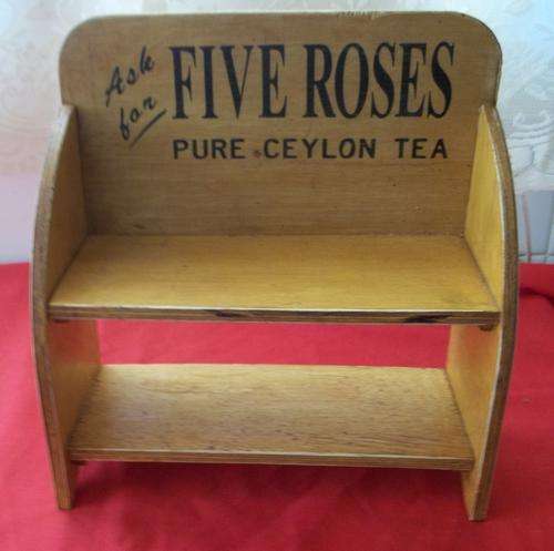 LOVELY FIVE ROSES TEA  ADVERTISING DISPLAY RACK