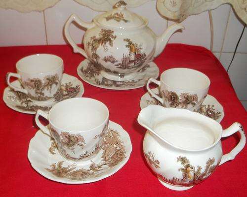 LOVELY PART SET OF JOHNSON BROS 'THE OLD MILL' TEA SET