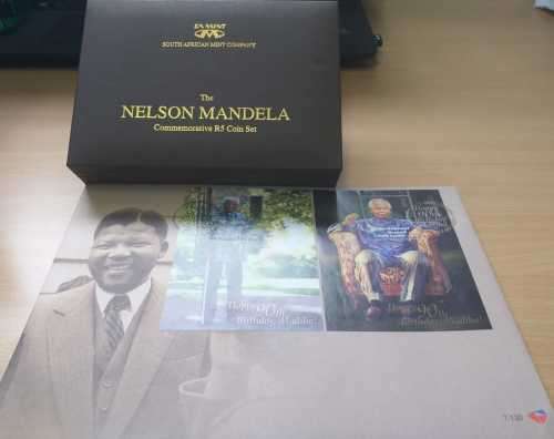 THE NELSON MANDELA COMMEMORATIVE R5 COIN SET