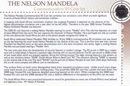 THE NELSON MANDELA COMMEMORATIVE R5 COIN SET