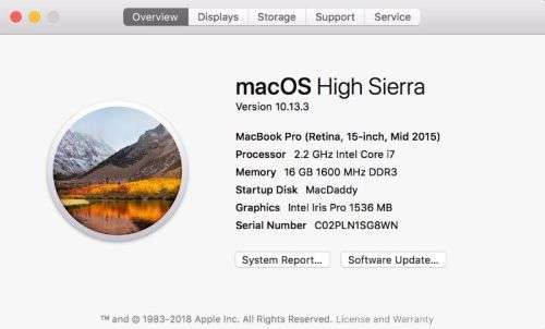 15-inch MacBook Pro with Retina display 2.2GHz 256GB Superb Condition