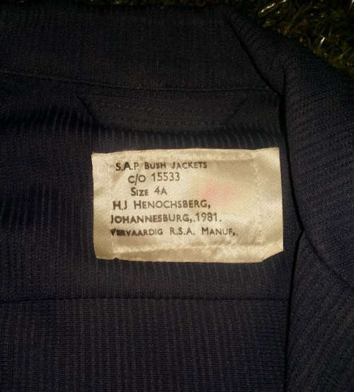 SA Police Safari Suit - 1964