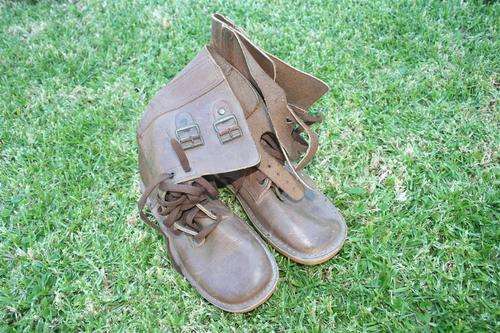 Rare Genuine Rhodesian Brown Double Buckle Boots