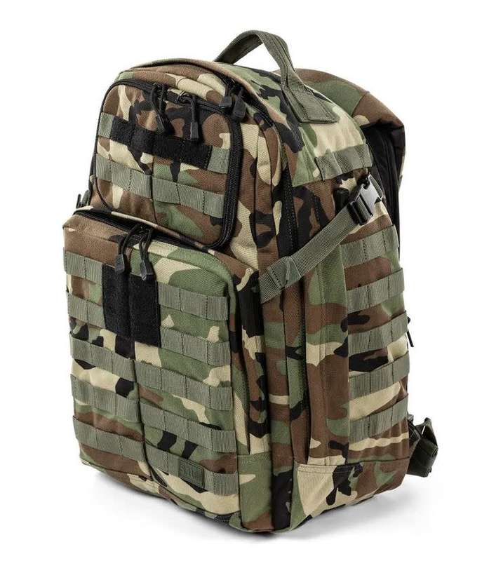 GENUINE 5.11 Tactical RUSH 24 Woodland Camo Backpack 37l